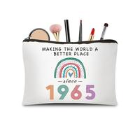 CoCoCherry Cadeau d'anniversaire pour femme - Trousse de maquillage amusante pour 60e anniversaire pour femme, Classique 1965, 1965