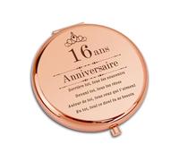 CoCoCherry Cadeau Fille 16 Ans, Miroir de Maquillage de Poche Compact, Cadeau mémorable pour 16 Ans Adolescente, Cadeau d'anniversaire pour Fille, Cadeau d'anniversaire inspirant pour Amie, sœur