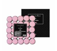 Cocodor Bougies Chauffe-Plat Parfumée/Thé Rose / 25 pièces / 4-5 heures de combustion/Bougies à thé, Petites Décoratives Parfumée Bougies, Saint Valentin Décoration
