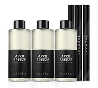 Cocodor Recharge Diffuseur de Parfum/Brise d'avril (April Breeze) / 200ml, 3 Paquets / 15pcs bâtonnets de diffuseur/Parfum d'ambiance Maison, Diffuseur Parfum, Idée Cadeau Saint Valentin
