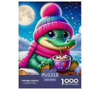 Cocodrilo 1000 Pièces Crocodile coloré Puzzles pour Adultes Un Puzzle Difficile Jeu Éduchatif Défi Jouets Enfants Activité Familiale Parfaite Décoration De La Maison 70x50cm/1000pcs