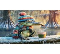 Cocodrilo Puzzle 1000 pièces Cadeau Unique Jeu éduchatif défi Jouet de qualité supérieure Peinture Art pour Adultes et Enfants 75x50cm/1000pcs