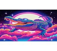 Cocodrilo Puzzle 1000 pièces Cadeau Unique Jeu éduchatif défi Jouet de qualité supérieure Peinture Art pour Adultes et Enfants à partir de 12 Ans 38x52cm/1000pcs