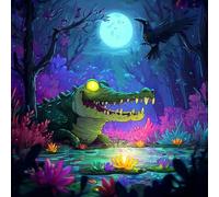 Cocodrilo Puzzle 1000 pièces Cadeau Unique Jeu éduchatif défi Jouet de qualité supérieure Peinture Art pour Adultes et Enfants 38x26/1000pcs