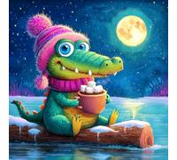 Cocodrilo Puzzles 1000 Pieces Cadeau Unique Jeu éduchatif Challenge Toy de qualité supérieure Peinture Art pour Adultes et Enfants 38x26/1000pcs