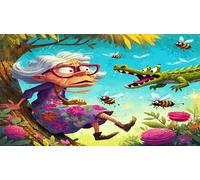 Cocodrilo Puzzles 1000 pièces Cadeau Unique Jeu éduchatif Challenge Toy de qualité supérieure Peinture Art pour Adultes et Enfants à partir de 12 Ans 38x52cm/1000pcs