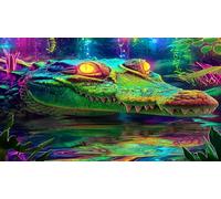 Cocodrilo Puzzles 1000 Pieces Cadeau Unique Jeu éduchatif défi Jouet de qualité supérieure Peinture Art pour Adultes et Enfants 38x26cm/1000pcs