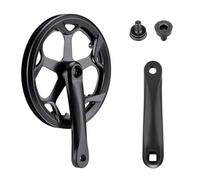 COCOLUMEN Pédalier de vélo 46T de 152 à 170 mm en alliage d'aluminium - Double protection de chaîne pour vélo électrique à vitesse unique et 6/7/8 vitesses, vélo de ville, vélo pliant, Fat Bike, VTT