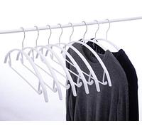 Cocomaya 43 cm Couleur Blanche sans épaule Bumps Revêtement en Caoutchouc antidérapant Contour Metal Cintre sans Bosses Cintre, Chandail Cintre, Cintre pour Costume avec Pantalon