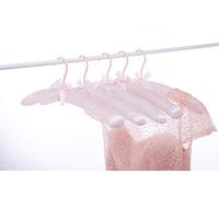 Cocomaya 43 cm Lot de 5 Extra-Large Anti-dérapant en Satin rembourré Cintre sans Bosses pour Manteaux, Pulls, Robe de mariée (Couleur Rose, 5)