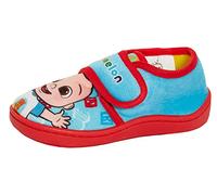 CoComelon Chaussons pour filles et garçons tout-petits, enfants, avec fermeture facile à la nursery, Rouge Aqua, 23 EU