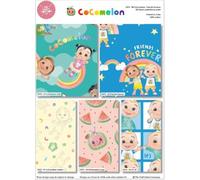 CoComelon Friends Forever Lot de 5 coupons de tissu 100 % coton pour loisirs créatifs, matelassage, couture, patchwork, projets de chambre d'enfant (45,7 x 55,9 cm)