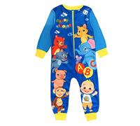 CoComelon, Garçons ou Filles Combinaison, Dors-Bien Unisexe, Pyjama Tout-en-Un, Bleu, Âge 4-5 Ans
