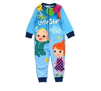 CoComelon, Garçons ou Filles Combinaison, Dors-Bien Unisexe, Pyjama Tout-en-Un, Bleu Clair, Âge 3-4 Ans