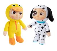CoComelon JJ Duckie & Puppy Lot de 2 Jouets en Peluche en Peluche de 20,3 cm - À partir de 18 Mois