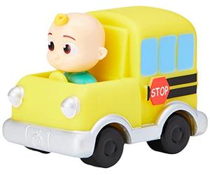 CoComelon JJ Melon Mini véhicule - Comprend Une Voiture Jouet JJ dans Le Bus Scolaire intégrée - Jouets pour Enfants, Tout-Petits et Enfants d'âge préscolaire