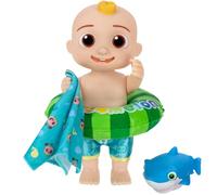 CoComelon - Poupée Splish Splash JJ - avec aspersion de bain requin et accessoires d'eau - Jouets pour enfants et enfants d'âge préscolaire - Exclusivité Amazon