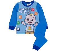 CoComelon Pyjama Enfant | T-Shirt Bleu Musical à Manches Longues avec Pantalon Bleu Pjs garçons Filles | Cadeau Loungewear pour Lui