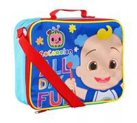 CoComelon Sac à déjeuner pour enfants - Boîte à déjeuner isotherme avec sangle réglable, poignée de transport, résistant à l'eau, intérieur facile à nettoyer - école, crèche, voyage - Motif personnage