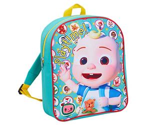 CoComelon Sac à dos pour enfants, garçons et filles, sac à dos pour chambre d'enfant, sac à déjeuner, aqua, taille unique