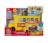 CoComelon Transforming School Time Bus - Lumières et sons - 3 chansons préférées - 6 zones de jeu - Figurines amovibles JJ et Cody - Jouets pour enfants et enfants d'âge préscolaire