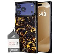 Cocomii - Coque rectangulaire compatible avec iPhone 17 Pro Max - Compatible avec MagSafe, marbre majestueux, chef-d'œuvre de la nature, brillant, coque magnétique pour iPhone 17 Pro Max 6,9", noir