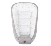 Cocon bébé matelassé nid réducteur de lit stella, imprimé étoiles blanc, TU