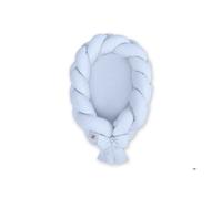Cocon bébé tressé 2 en 1 - bleu