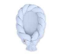 Cocon bébé tressé 2 en 1 - bleu