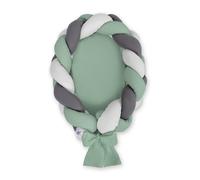 Cocon bébé tressé 2 en 1 - sauge-gris-anthracite