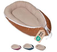 Cocon bébé ULLENBOOM Velours Côtelé Caramel (55 x 95 cm Nid de bébé, nid en coton, utilisable comme coussin pour bébé)
