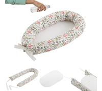 Cocon de Bébé en Coton Hypoallergénique - Nid Réducteur de Lit Déhoussable et Lavable, Imperméable, Convertible (Safari Jungle) CoolDreams