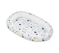 Cocon Gigoteuse Coeurs Bleus Blanc