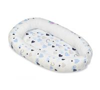 Cocon gigoteuse Coeurs bleus blanc