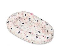 Velinda Cocon pour bébé, Gigoteuse, 100% Cotton (Dessin: Coeurs Roses et Bleu Marine)