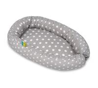 Velinda Cocon pour bébé, Gigoteuse, 100% Cotton (Dessin: Pois sur Fond Gris - Etoiles Blanches-Fond Gris)