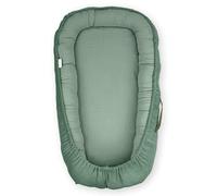 Cocon pour nouveau-né Vert - Nid bébé doux en coton & velours, hypoallergénique, lounger portable 0-8 mois, confort & bien-être au quotidien, fabriqué en Europe