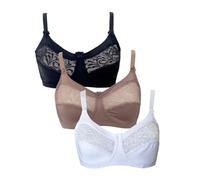 Coconuda Lot de 3 Soutien-Gorges en Dentelle Camelia Assorti 8