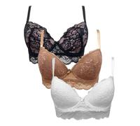 Coconuda Lot de 3 Soutien-Gorges en Dentelle Peonia Assorti 2