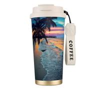 Coconut Beach Hamac Coucher de soleil en acier inoxydable 316 à double paroi, durable, isolé et élégant compagnon de boisson, convient pour les amateurs de café et de thé