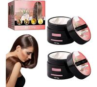Coconut Bomb Nourishing Hair Mask,Nourishing Coconut Hair Mask,Coconuts Oil Hair Masks,Silky Deep Conditioner for Dry Damaged Hairs Repair,Smooth Soften Hairs (2 Pcs)