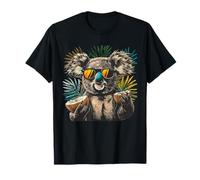 Coconut Koala Bear Lunettes de Soleil Motif Amoureux de la Noix de Coco T-Shirt