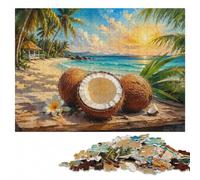 Coconut Nature Oceans Puzzle Bois Décoratif, Adultes, 1000 pièces | Un loisir manuel à la maison: un passe-temps pratique en intérieur seul ou à plusieurs.
