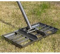 Coconut Râteau de nivellement de pelouse, 43,2 x 25,4 cm, tête en métal Robuste avec Manche Ajustable en Acier Inoxydable, Outil de nivellement de la Terre pour pelouse et Jardin (183 cm)