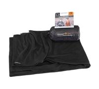 Cocoon Couverture de voyage en laine mérinos et soie - Noir 180 x 140 cm