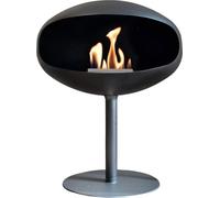 Cocoon Pedestal, noir, cheminée sur pied, accroche-regard, à placer à volonté