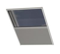 Cocoon Store Occultant 80x120 - Store pour Fenetre de Toit - Isolant Thermique - Gris avec Moustiquaire Noir