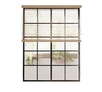 Cocoon tende veneziane da Interno in bambù (Naturale, 160 x 175 cm) - Design Naturale Ed Elegante - Lamelle inclinabili da 50 mm, Con mantovana e Clip di sicurezza