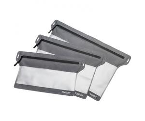 Cocoon - Zippered Flat Document Bags - Pochette objets de valeur - L - 32 x 25 cm - grey / black