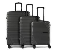 Cocoono Larnaka 4 roulettes Set de valises 3 pièces avec soufflet d'extension noir
